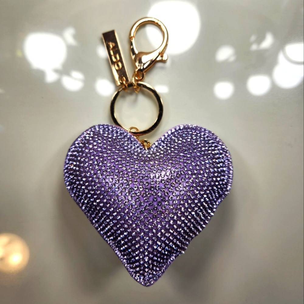 ALDO - Rhinestone Heart Key Charm